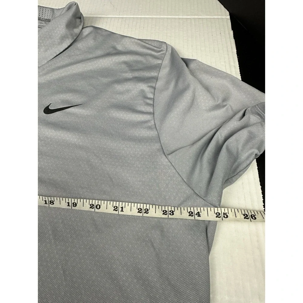 Nike Polo Shirt Mens XL Gray Tiger Woods Collection Dri-Fit Performance Golf